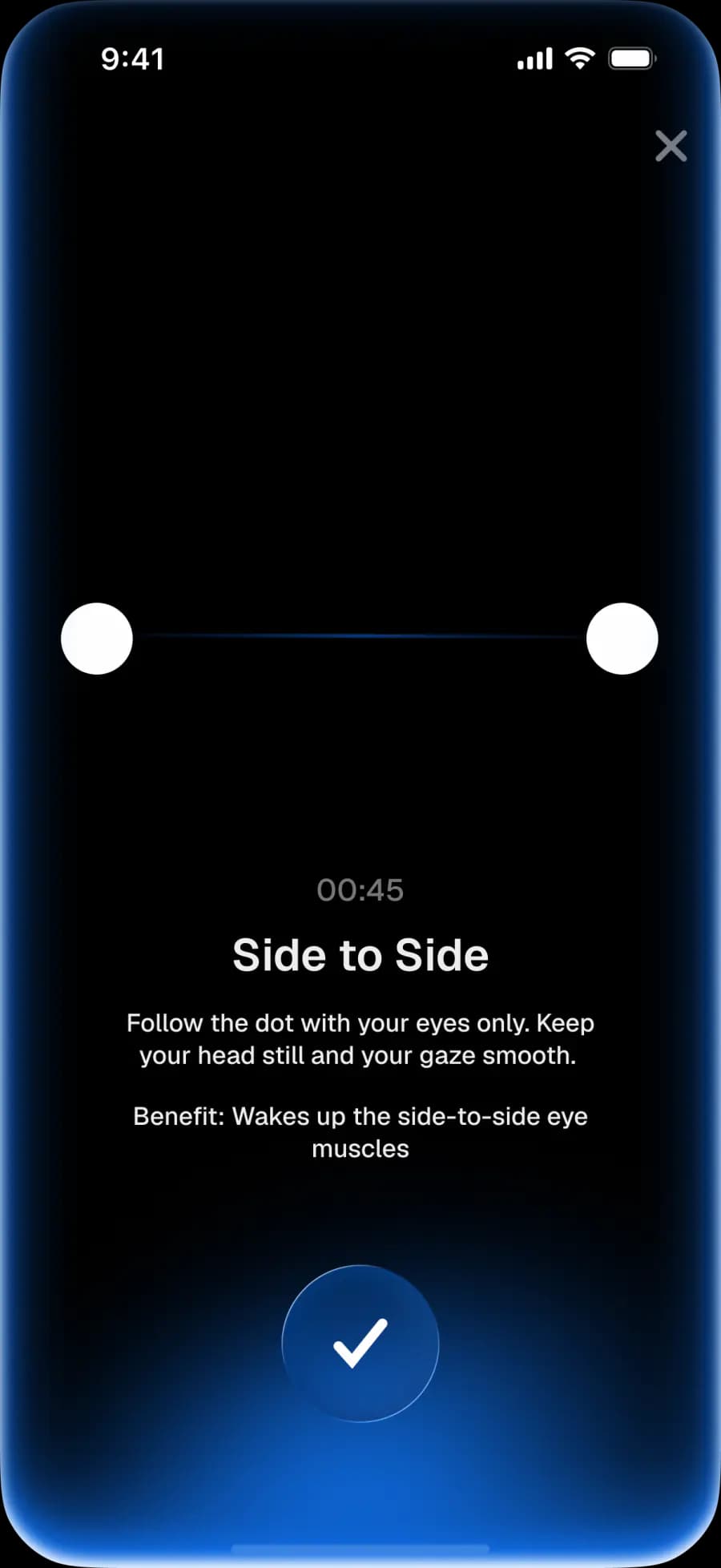 Side to Side screen in Eye Well