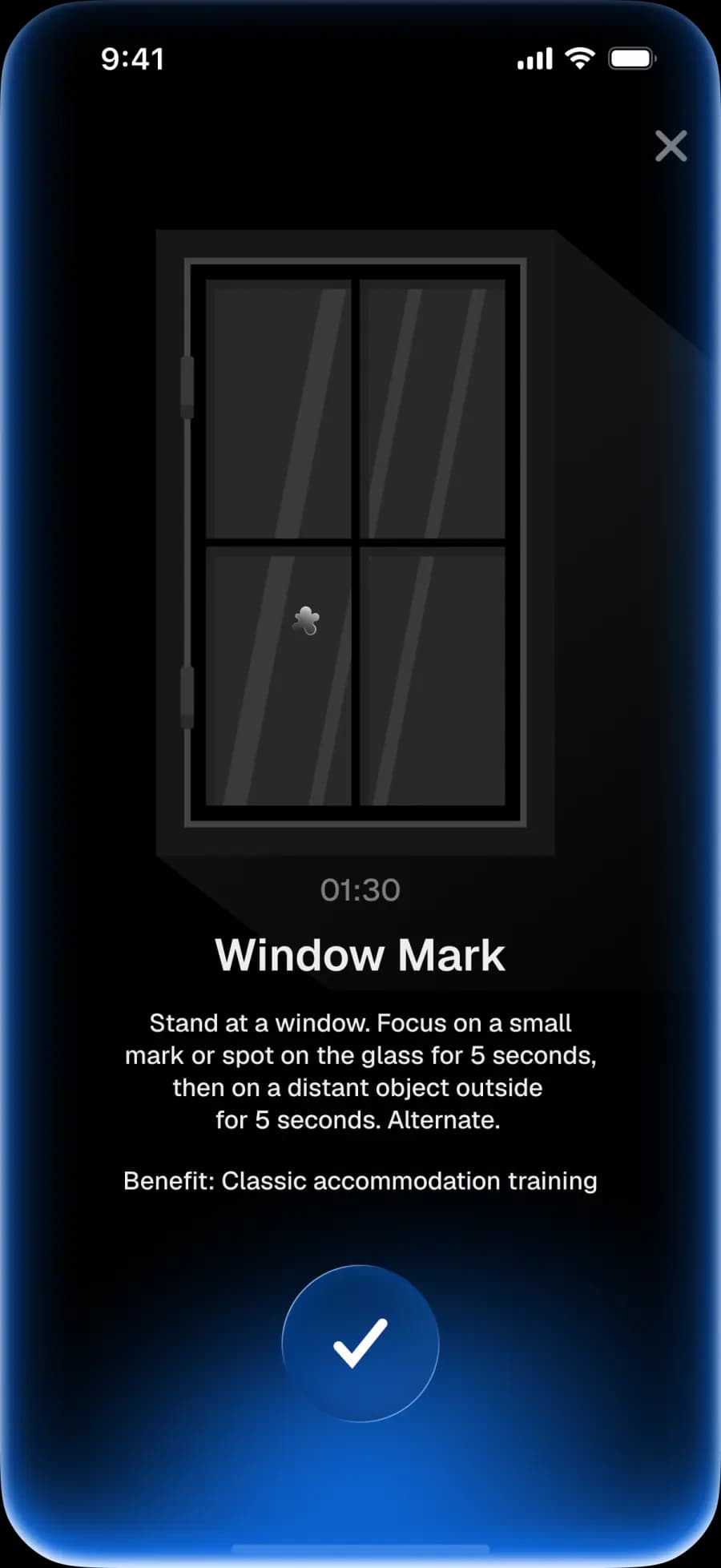 Window Mark screen in Eye Well
